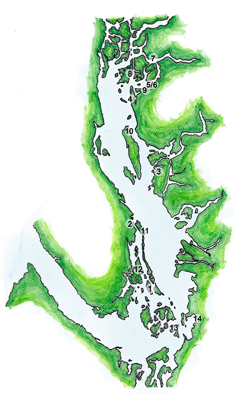 Desolation Sound route map